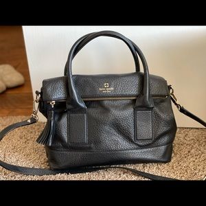 Kate Spade black leather satchel